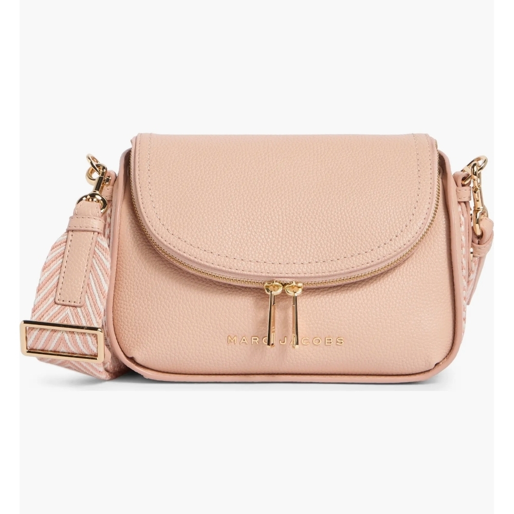 Marc Jacobs Groove 2.0 Webbing Leather Rose Messenger Crossbody Bag, NWT